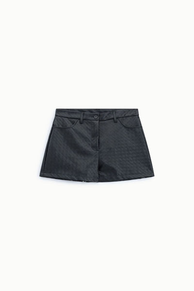 Koženkové kraťasy Nesta Black