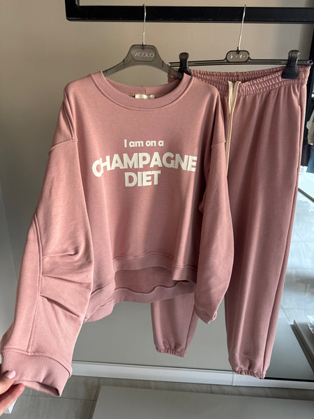 Teplákový komplet Champagne Diet Pink