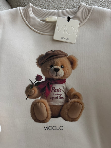 Mikina Ribbon Teddy Beige