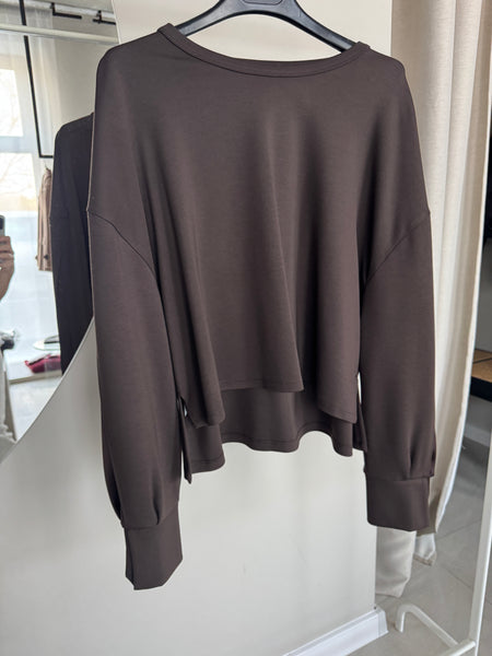 Mikina Satin Brown