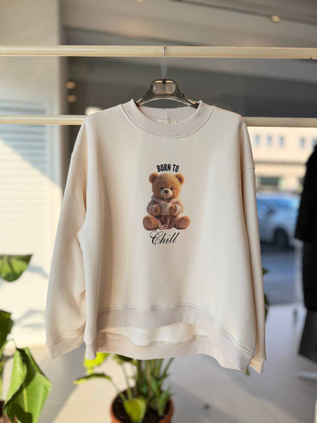 Mikina Teddy Born Beige