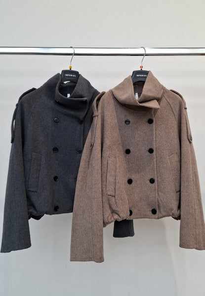 Kabát Double Button Beige