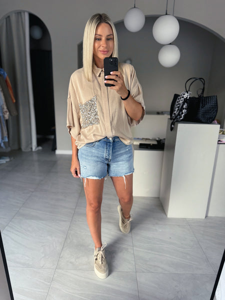 Košeľa Shine Beige