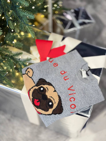 Pulóver Ribbon Dog Grey