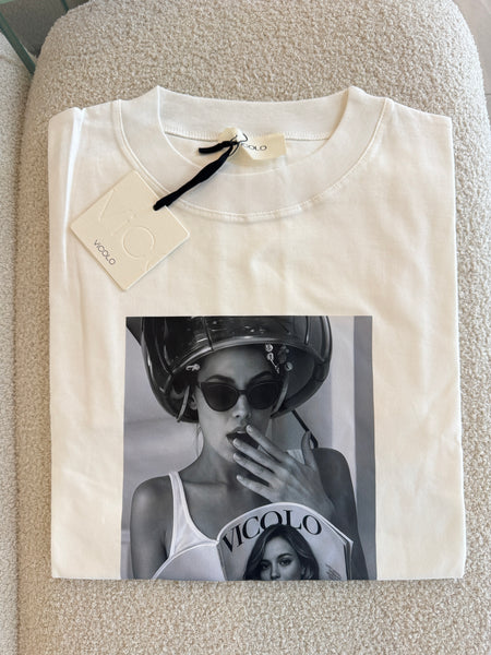 Tričko Face Ivi White