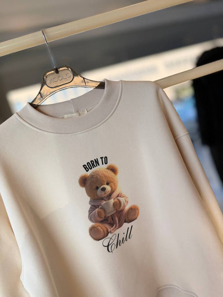 Mikina Teddy Born Beige
