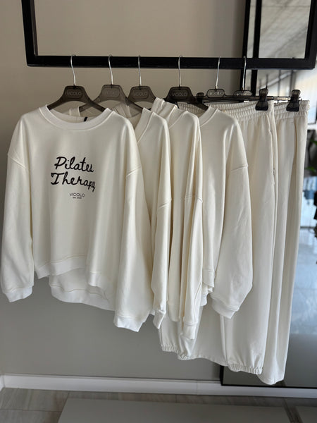Mikina Pilates Therapy White