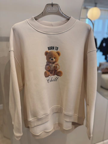 Mikina Teddy Born Beige