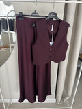 Sukňa Satin Long Burgundy