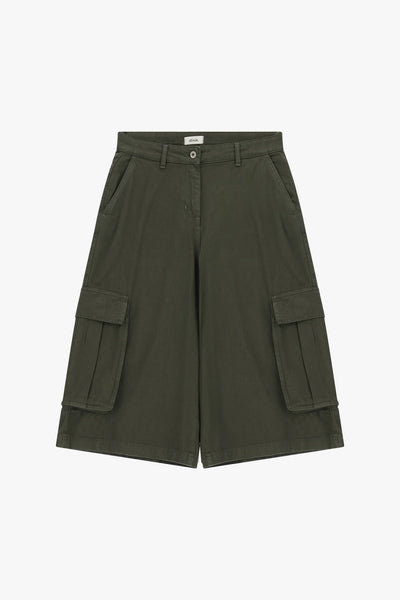 Olivovozelené dámske cargo bermudy Dixie – Miracolo Fashion