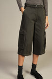 Olivovozelené dámske cargo bermudy Dixie – Miracolo Fashion