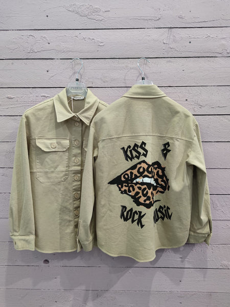Košeľová bunda Kiss rock Beige