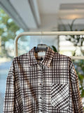 Košeľa Tartan Brown Vicolo – detail károvaného vzoru