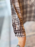 Košeľa Tartan Brown Vicolo – detail rukáva