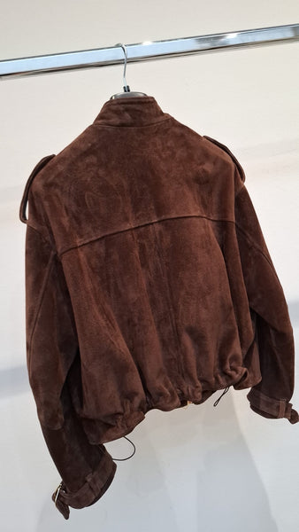 Kožená bunda Robel Brown