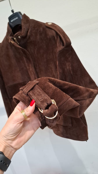 Kožená bunda Robel Brown