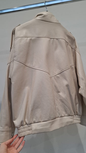 Kožená bunda Loel Beige