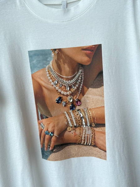 Tričko Necklace White