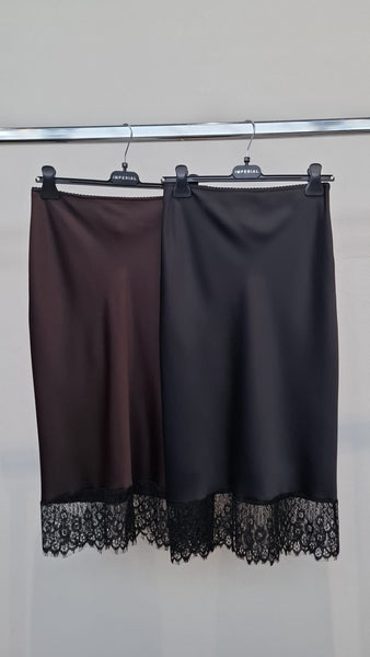 Sukňa Satin Lace Black