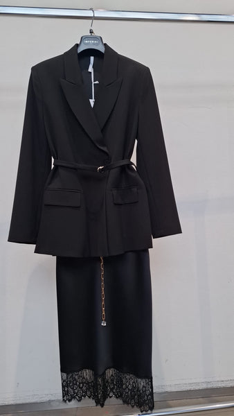 Sukňa Satin Lace Black