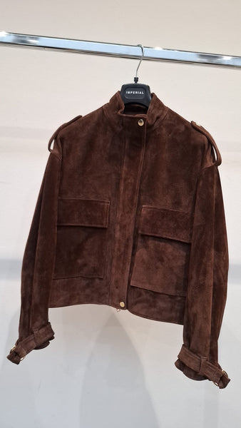 Kožená bunda Robel Brown