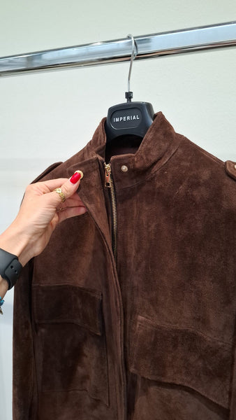 Kožená bunda Robel Brown